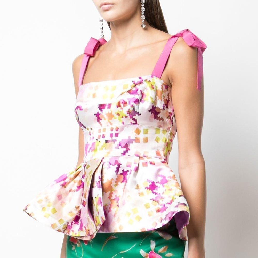 SILVIA TCHERASSI Ginza Peplum Top